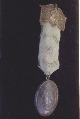 Antique Medal.  Knights Of The Golden Eagle.  Olive Harris 20 Castle.  K.  G.  E.