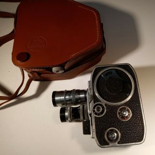 Vintage Paillard - Bolex Movie Camera B - 8 With Leather Case Vgc