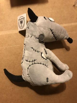 Disney Parks Tim Burton Frankenweenie 9” Plush Sparky Dog Plush Doll Tags