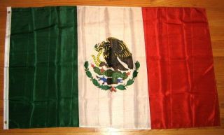 Mexican Flag 3 X 5 Smooth Polyester Sharp & Clear Coloring Bandera Mexicana