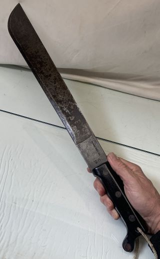 23 " Vintage 1940 Ww2 Ontario Knife Co Usa Machete Bushwhacker Knife In Sheath