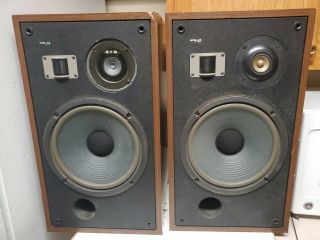 Vintage Pioneer Hpm - 40 Speakers (pair) Made In Japan In Wooden Box.