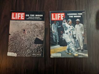 Vintage 1969 Life Magazines Neil Armstrong Moon Landing