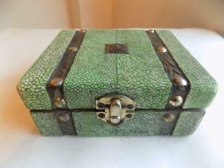 Art Deco Stunning & Rare Shagreen Tea Fresh Large Box
