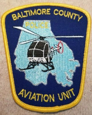 Md Baltimore County Maryland Aviation Unit Police Patch