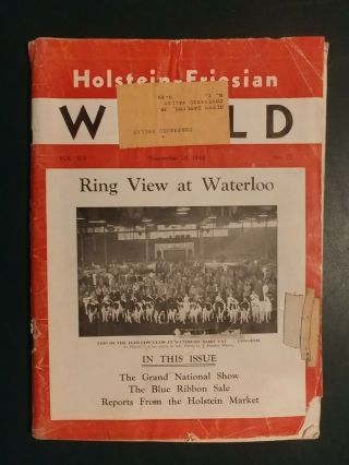 Holstein World 1948 Waterloo Show,  Ventnor Farm Dispersal,  Carnation & Franlo