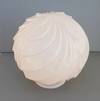 Art Deco 1940´s Pink Frosted Glass Lamp Shades Pendant Light