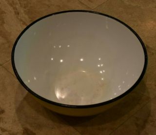 Extremely Rare 16 1/2 Inch Yellow Enamel Porcelain Large Bowl - Made In Japan