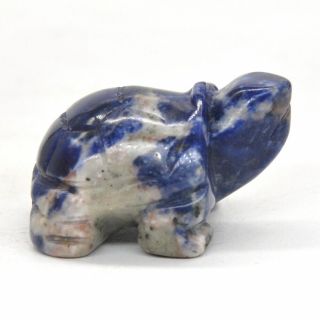 1.  5 " Blue Sodalite Crystel Turtle Tortoise Figurine Stone Carving Home Decor