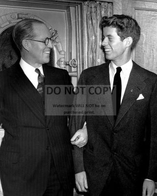 Joseph P.  Kennedy With Son John F.  Kennedy In 1938 - 8x10 Photo (bb - 560)