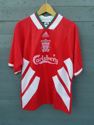 Liverpool Fc Football Adidas Home Shirt Vintage 90s Reds 1994/95 M/l