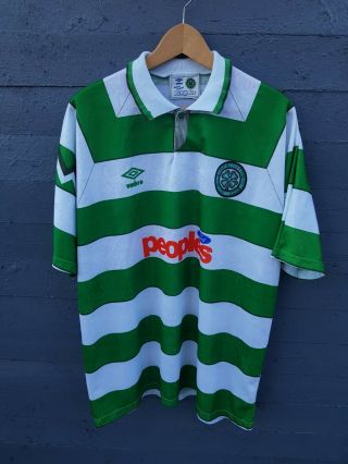 Glasgow Celtic Home Football Shirt 90s Vintage Umbro 1992/93 People 