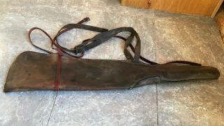 Vintage Hunter Brown Leather Rifle Scabbard