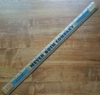 Vintage Meyer Both Co Chicago Advertising Ruler Michigan Ave At 20th Vance Graft