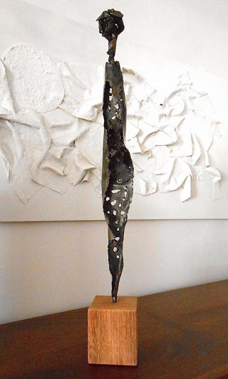 Brutalist Abstract Max Kreg 24”metal Art Sculpture Mid Century Modern Style