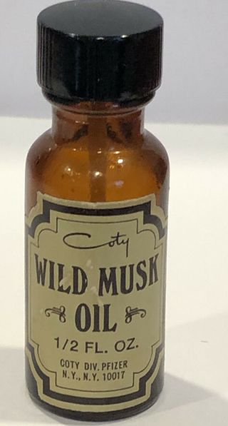 Vintage Wild Musk Oil Coty Perfume 1/2 Oz Formula 1/4 Full Women’s