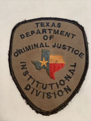 Texas Department Of Criminal Justice Institutional Division Uniform Patch