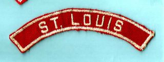 St.  Louis Red & White Vintage Rws Council Community City Strip Boy Scout Bsa