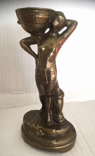 Antique 1920/30 Frank Art Nouveau Nude Woman Deco Incense Burner Statue Lamp