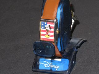 Walt Disney Mickey Mouse Flag Saluting Watch Wristwatch Never Worn