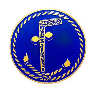 Two Ball Cane Masonic Car Emblem 2 3/4 Inch Ctbc