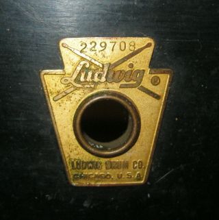 Vintage 1965 Ludwig Pioneer Snare Drum & Ludwig Black Hard Clam Shell Case 2
