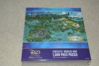 Walt Disney D23 Fantastic Worlds Map 1000 Piece Jigsaw Puzzle