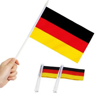 Anley Germany Mini Flag 12 Pack Hand Held Small Miniature German Flags On Stick