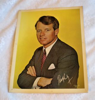 Vintage Robert F.  Kennedy 11x14 Photo Portrait With Signature