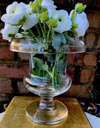 Vintage Val St Lambert Glass Crystal Vase Urn