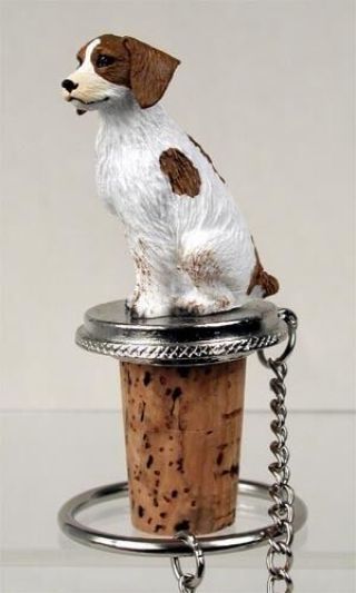 Brittany Brown And White Dog Wine Stopper