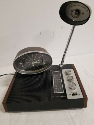Vintage Mcm Space Age Longines Symphonette Clock Radio Lamp - Parts (e5)