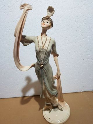 Art Deco Style Vintage Flapper Girl,  Lady Figure