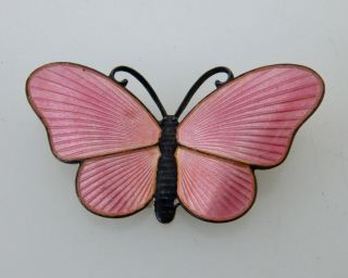 Vintage Ivar T.  Holth Norway Sterling Silver Enamel Butterfly Pin Brooch - 81853