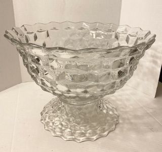 Vintage Fostoria American Punch Bowl With Base Stand