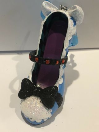 Euc Disney Parks Christmas Ornament Alice In Wonderland Runway Shoe Retired Rare