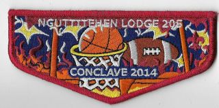 Boy Scout Oa 205 Nguttitehen Lodge 2014 Conclave Flap