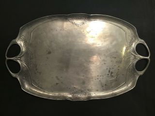 Urania Art Nouveau Pewter Tray By Friedrich Adler C1900 Connell Cheapside Mark