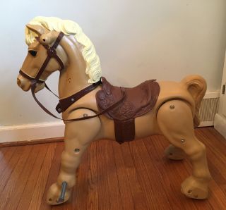Vintage Proarce Marx Marvel Mustang Ride On Horse