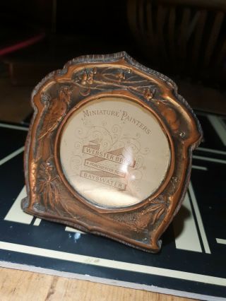 Antique Arts And Crafts Copper Picture Photo Frame