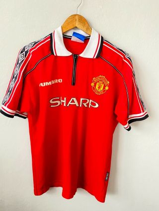 Manchester United 1998 - 2000 Home Football Shirt Jersey Camiseta Umbro Vintage