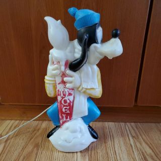 Rare Vintage Blow Mold Goofy With Candle By Empire And Disney Company From 1970s