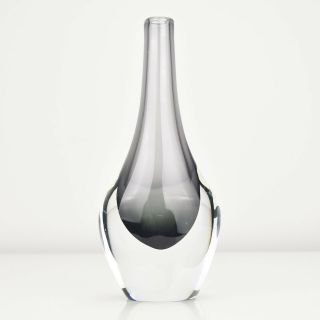 Vintage Sommerso Glass Vase By Nils Landberg For Orrefors Mid Century Modern