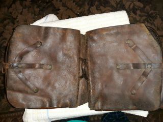 Vintage Western Cowboy Horse Saddle Bags Hand Tooled Leather,  Steel Buckles