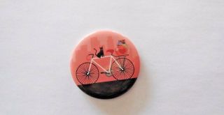 Large Magnet Black Cat Riding Bicycle Sturdy Strong 2.  25 " For Feral Cat Rescue
