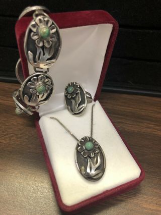 Vintage Sterling Silver 3 Pc Matching Set