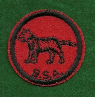 Vintage Boy Scout - Red & Black Tiger Patrol Patch - Felt -