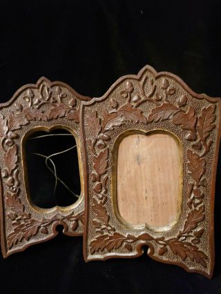 A Arts And Crafts Hand Carved Picture Frames