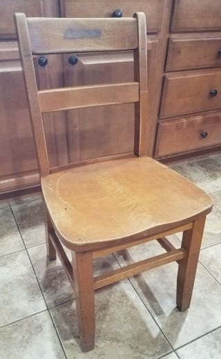 17 " Vintage Solid Wood Wooden School Library Student Study Restaurant Chair