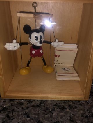 Vintage Limited Edition Mickey Mouse Marionette Puppet With Certificate